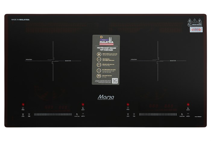 Bếp từ đôi lắp âm Sunhouse Mama MMB9301 Màu Đen