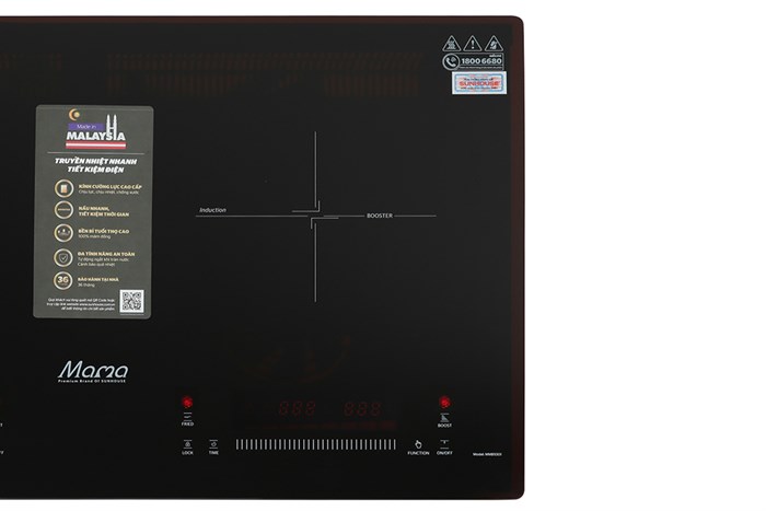 Bếp từ đôi lắp âm Sunhouse Mama MMB9301 Màu Đen