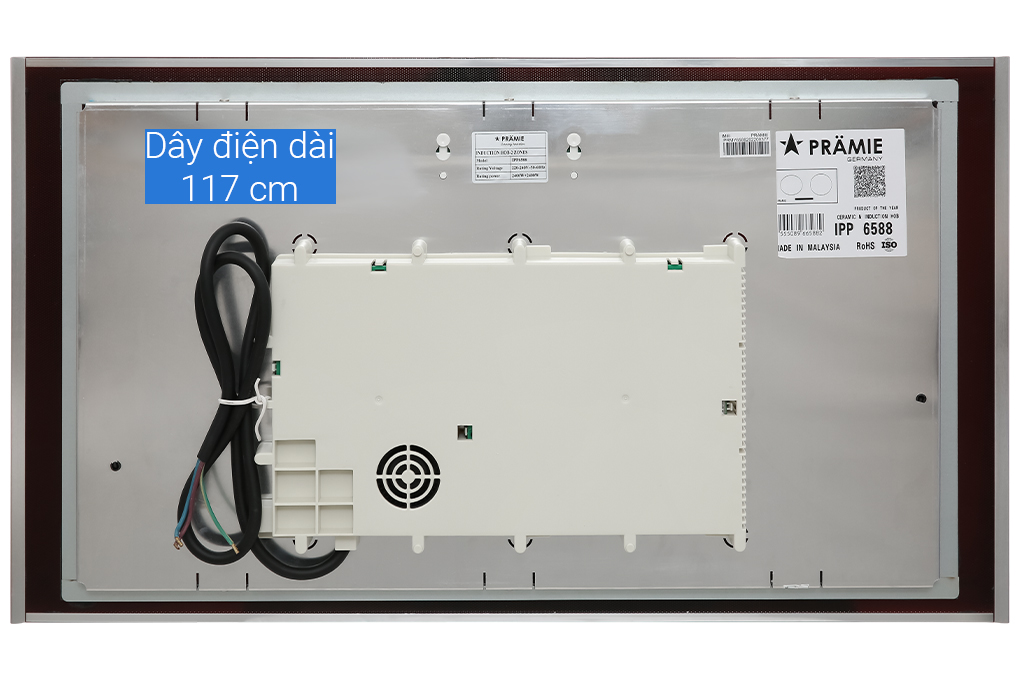 Bếp từ đôi lắp âm Pramie IPP6588 Màu Đen