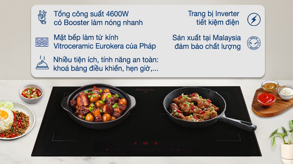 Bếp từ đôi lắp âm Zemmer IHZ752PROX
