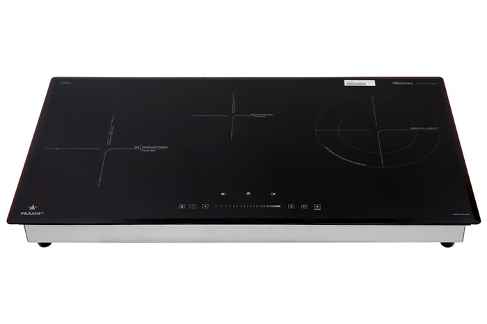 Bếp từ hồng ngoại 3 vùng nấu âm Pramie PRTH-3201 5000W Màu Đen