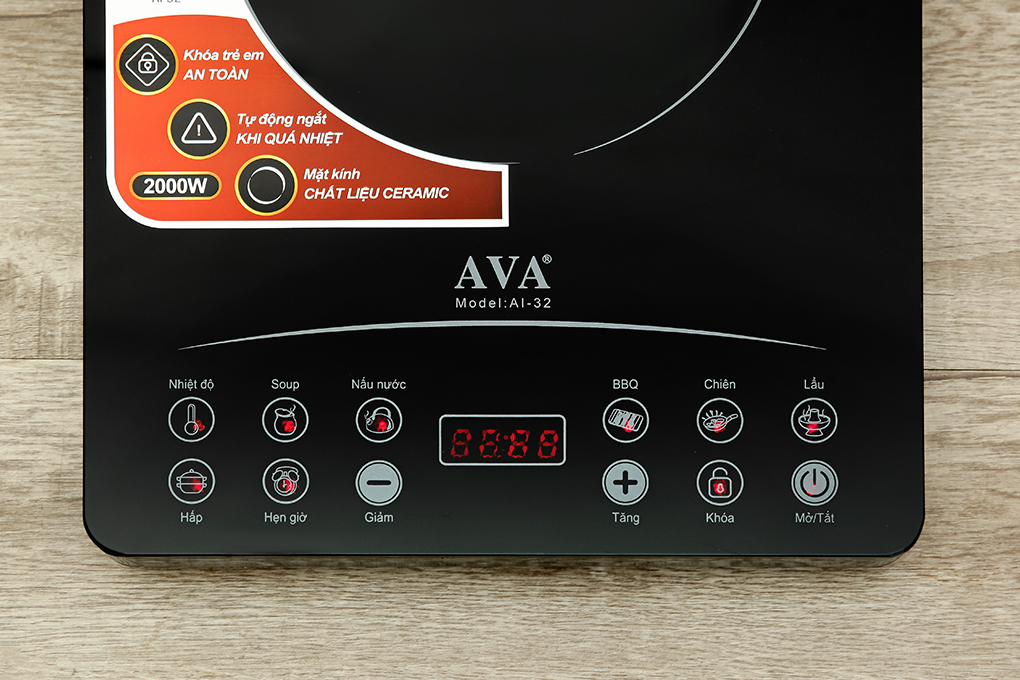 Bếp điện từ AVA AI-32 (imei) được trang bị tính năng ngắt điện khi quá nhiệt giúp bảo vệ an toàn cho người dùng và gia tăng độ bền cho sản phẩm