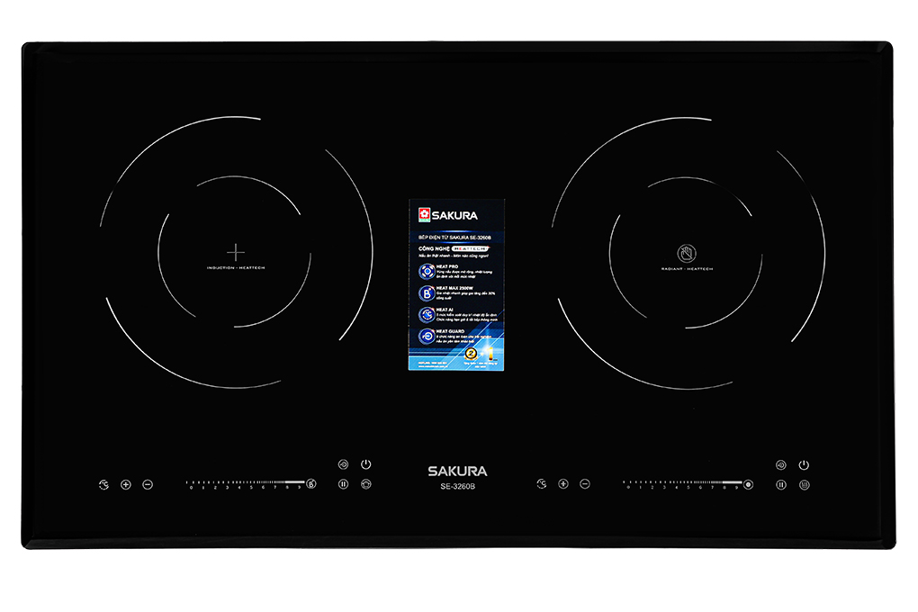 Bếp từ hồng ngoại âm Sakura SE-3260B 4700W Màu Đen