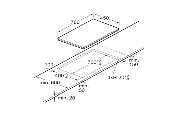 Bếp từ đôi lắp âm Bosch PPI82560MS Màu Đen