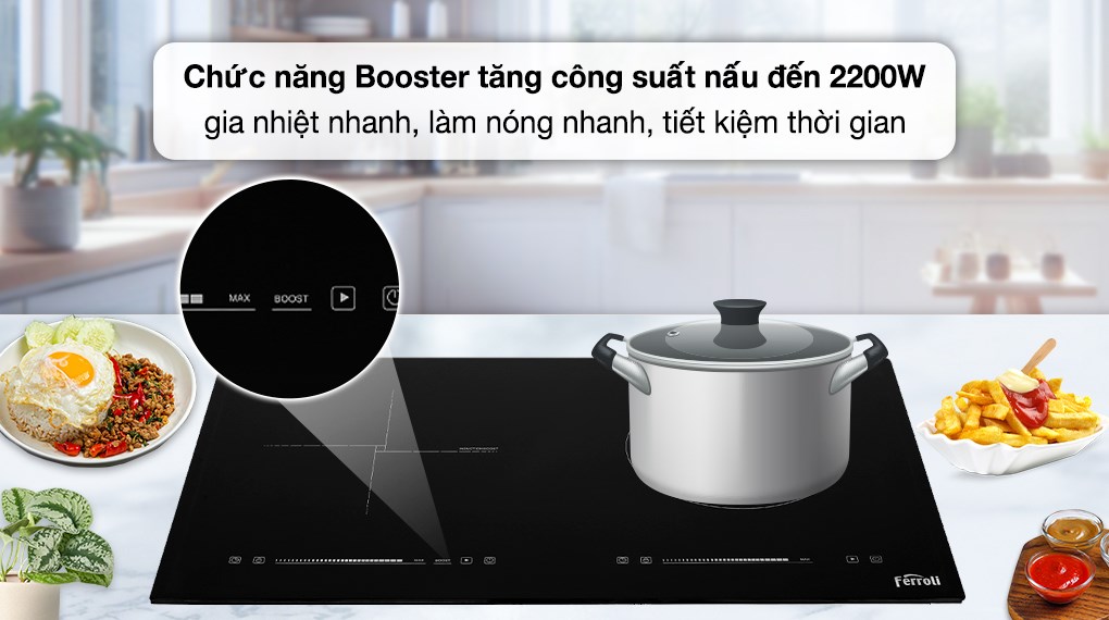 Bếp từ hồng ngoại âm Ferroli IC4200DD 4200W