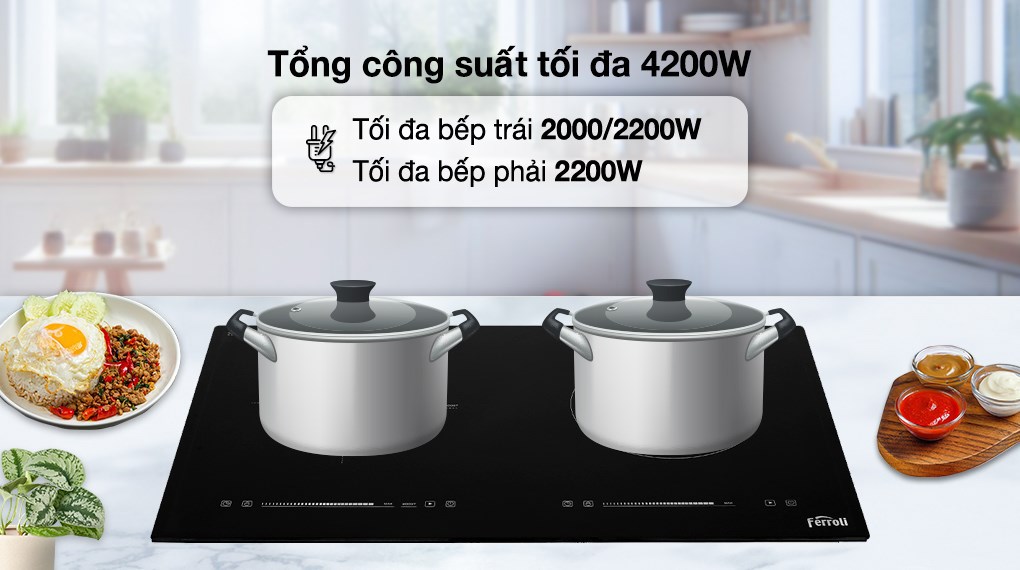 Bếp từ hồng ngoại âm Ferroli IC4200DD 4200W