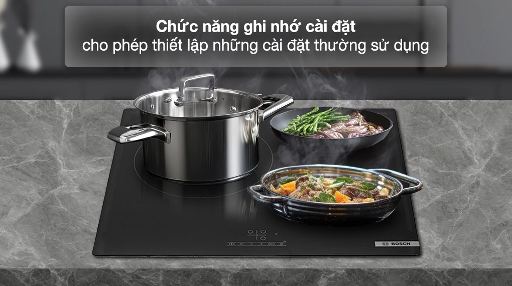 Bếp từ 3 vùng nấu lắp âm Bosch PUJ61RBB5E