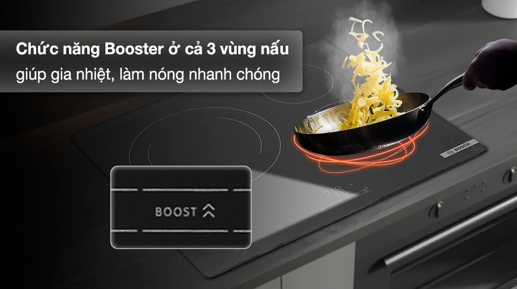 Bếp từ 3 vùng nấu lắp âm Bosch PUJ61RBB5E