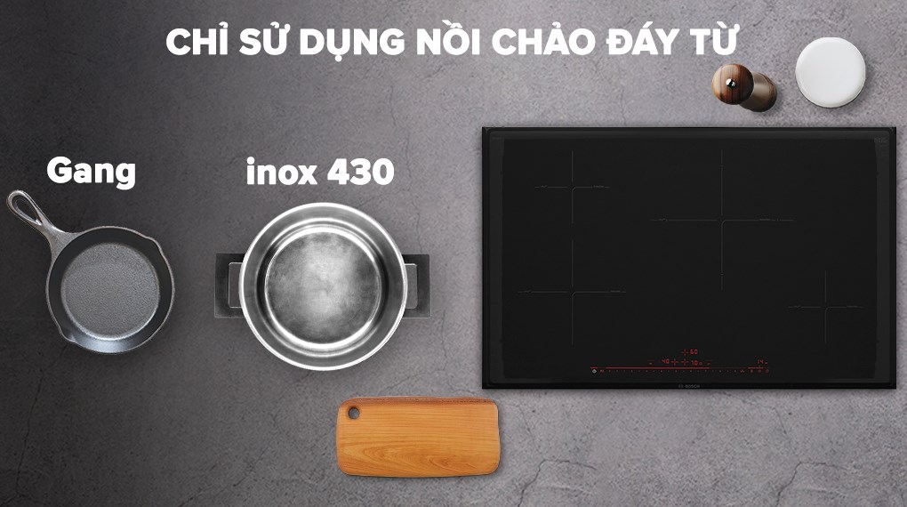 Bếp từ 4 vùng nấu lắp âm Bosch PIE875DC1E