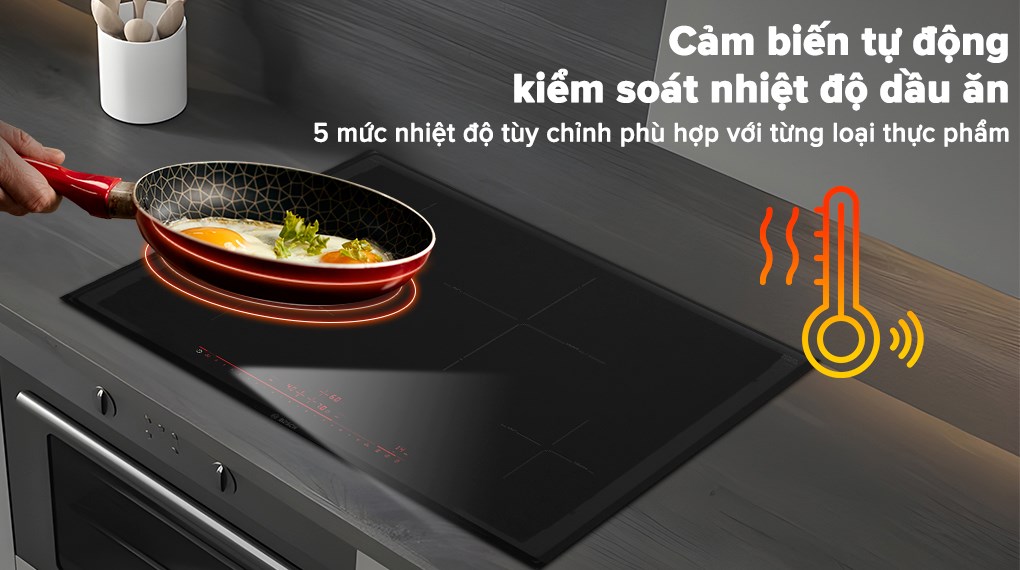 Bếp từ 4 vùng nấu lắp âm Bosch PIE875DC1E