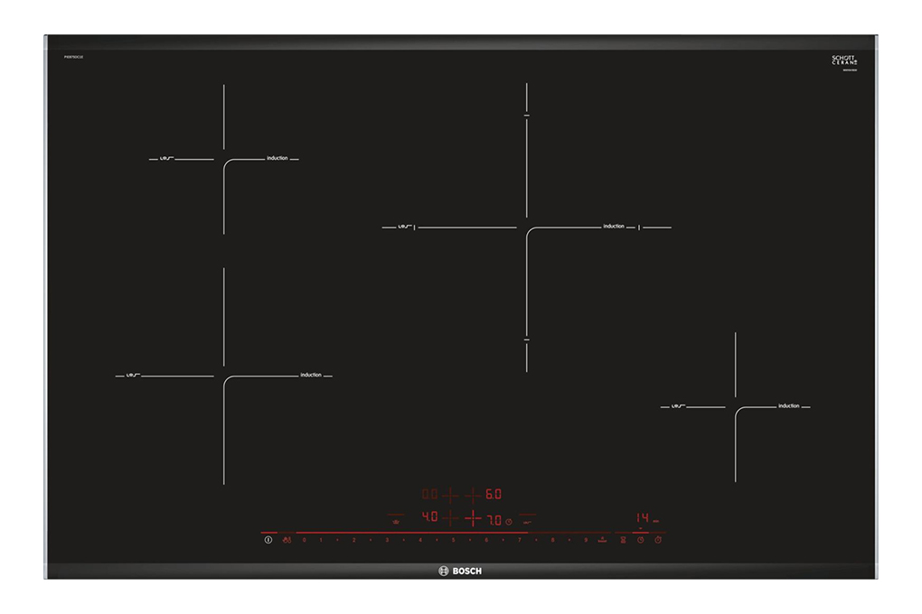 Bếp từ 4 vùng nấu lắp âm Bosch PIE875DC1E