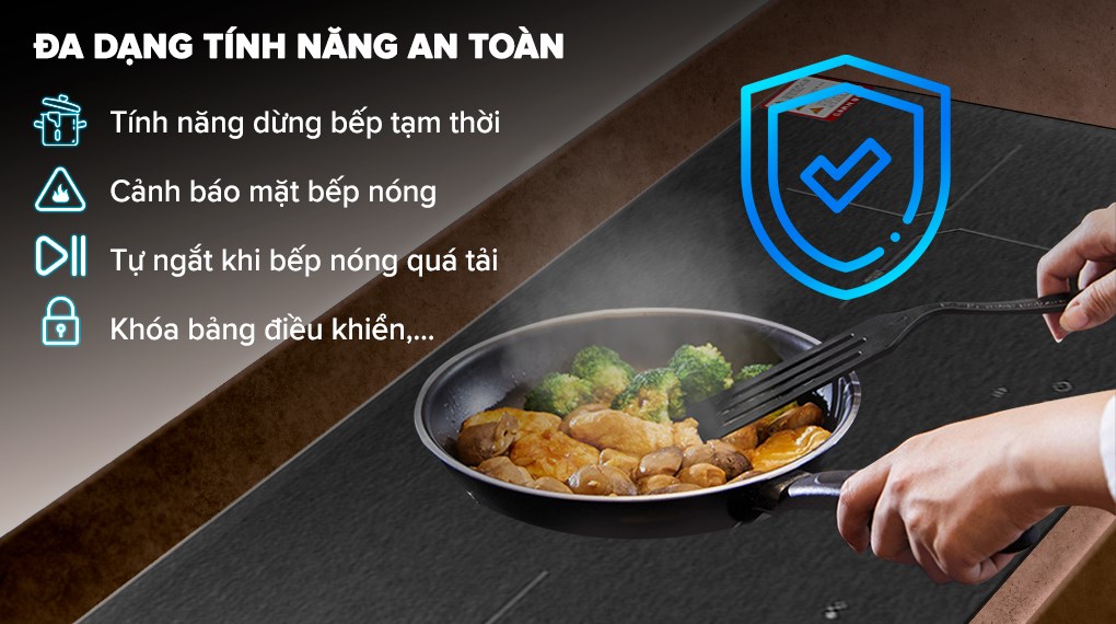 Bếp từ 3 vùng nấu lắp âm Malloca MH-03IS