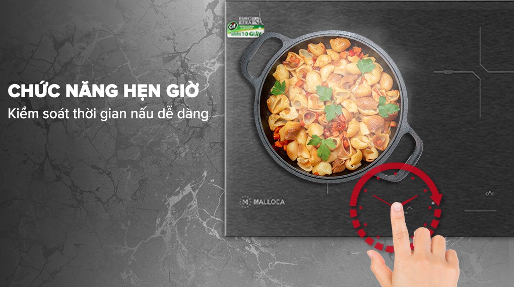 Bếp từ 3 vùng nấu lắp âm Malloca MH-03IS