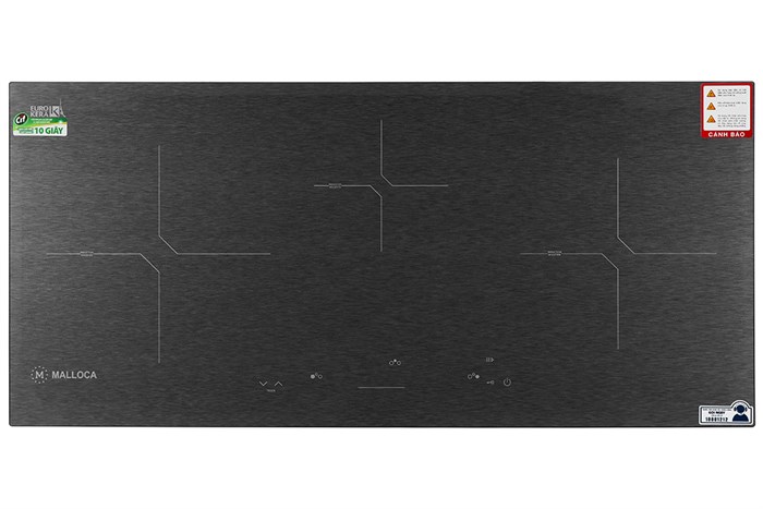 Bếp từ 3 vùng nấu lắp âm Malloca MH-03IS Màu Bạc
