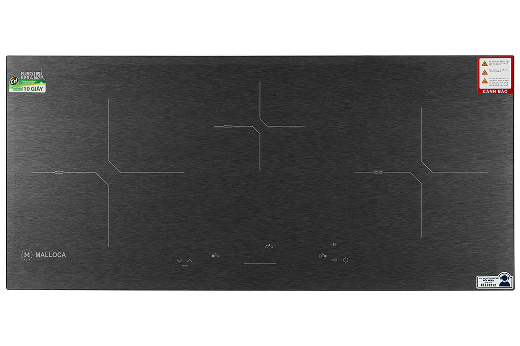 Bếp từ 3 vùng nấu lắp âm Malloca MH-03IS Màu Bạc