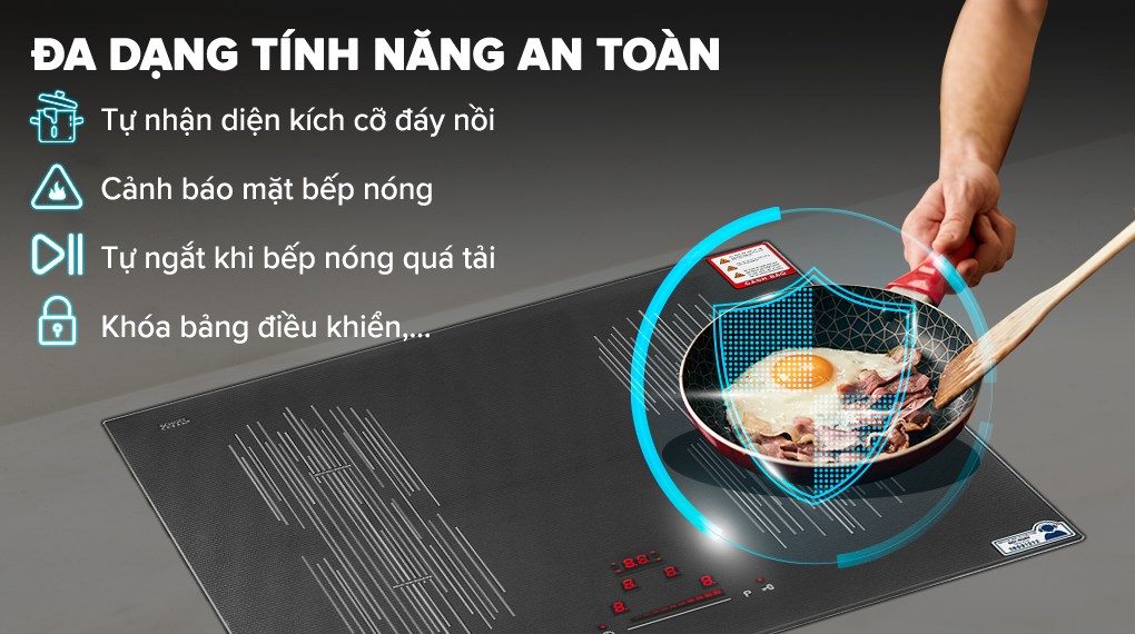 Bếp từ 4 vùng nấu lắp âm Malloca MI 594 LINEAR