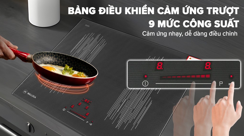 Bếp từ 4 vùng nấu lắp âm Malloca MI 594 LINEAR