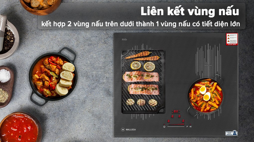 Bếp từ 4 vùng nấu lắp âm Malloca MI 594 LINEAR
