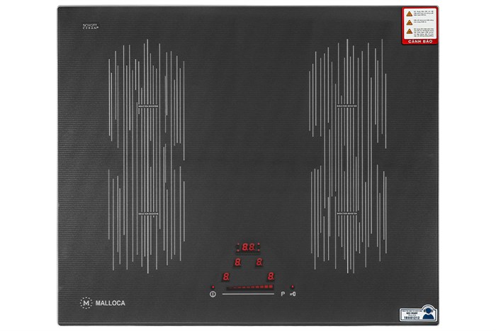 Bếp từ 4 vùng nấu lắp âm Malloca MI 594 LINEAR Màu Xám