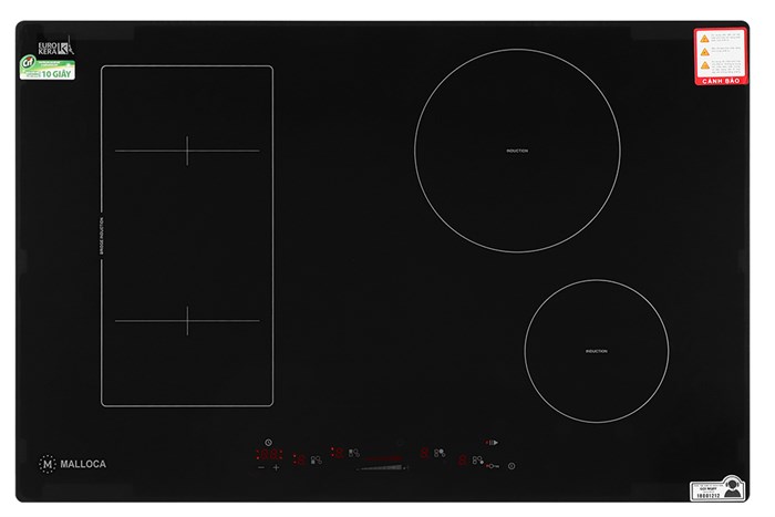 Bếp từ 4 vùng nấu lắp âm Malloca MH-04I BM Màu Đen