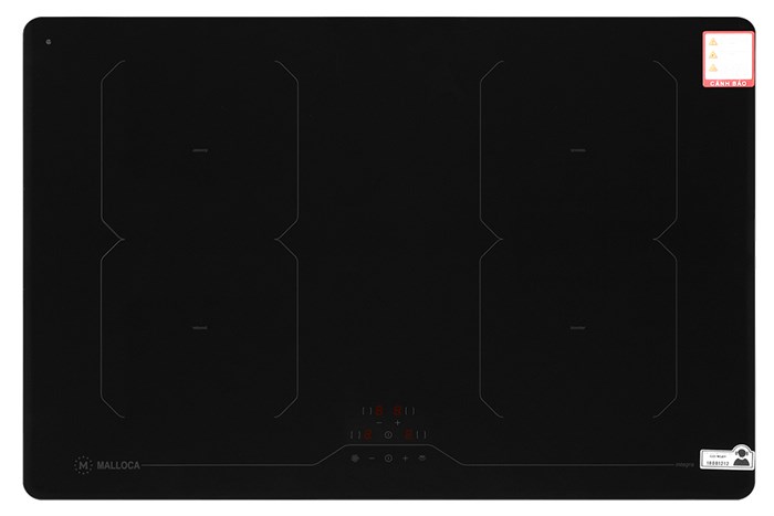 Bếp điện từ 4 vùng nấu lắp âm Malloca MI-784 ITG Màu Đen