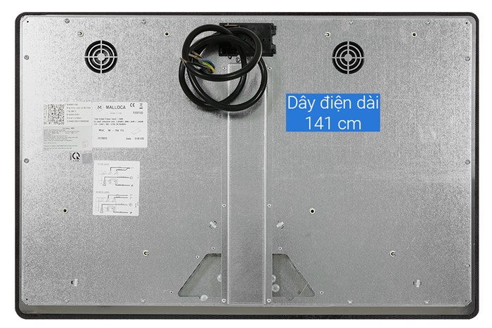 Bếp điện từ 4 vùng nấu lắp âm Malloca MI-784 ITG Màu Đen