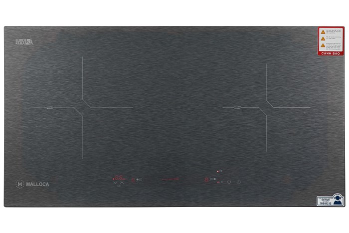 Bếp từ đôi âm Malloca MH-02IS 3800W Màu Bạc