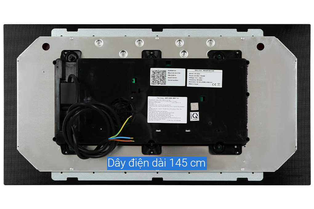 Bếp từ đôi âm Malloca MH-02IS 3800W Màu Bạc