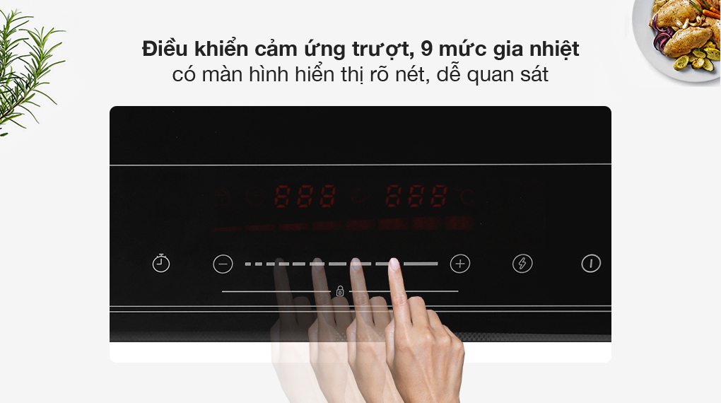 Bảng điều khiển cảm ứng trượt - Bếp từ hồng ngoại lắp âm Teka HIC 7322 S