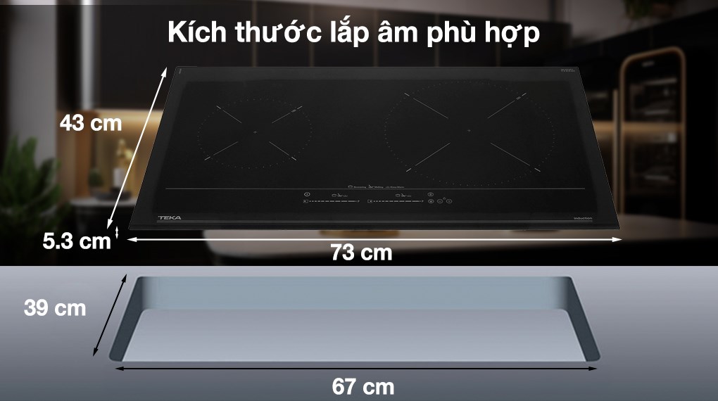 Bếp từ đôi lắp âm Teka IZC 72310 MSP BK