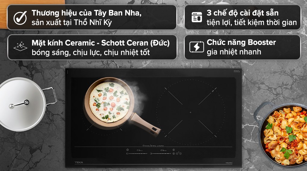 Bếp từ đôi lắp âm Teka IZC 72310 MSP BK