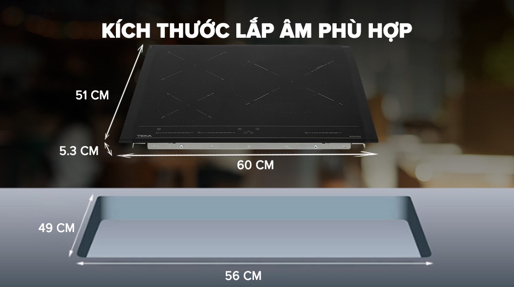 Bếp từ 3 vùng nấu lắp âm Teka IZC 63320 BK MSS