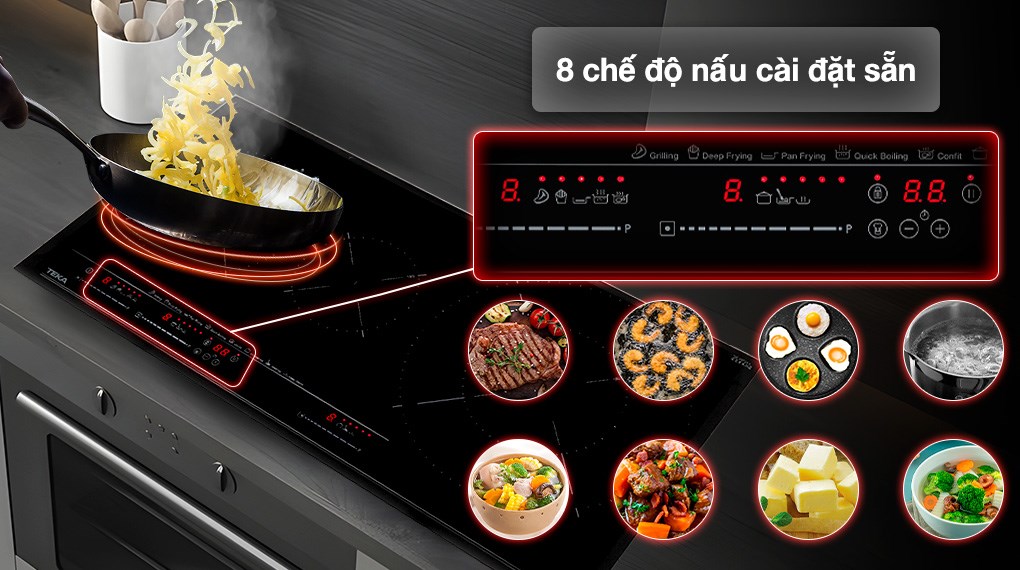 Bếp từ 3 vùng nấu lắp âm Teka IZC 83620 MST BK