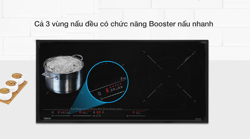 Bếp từ ba vùng nấu lắp âm Teka IZC 83620 MST BK - Tiện ích