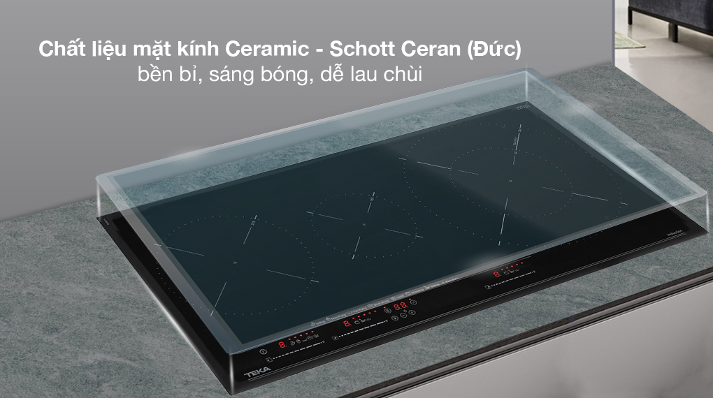 Mặt bếp - Bếp từ ba vùng nấu lắp âm Teka IZC 83620 MST BK