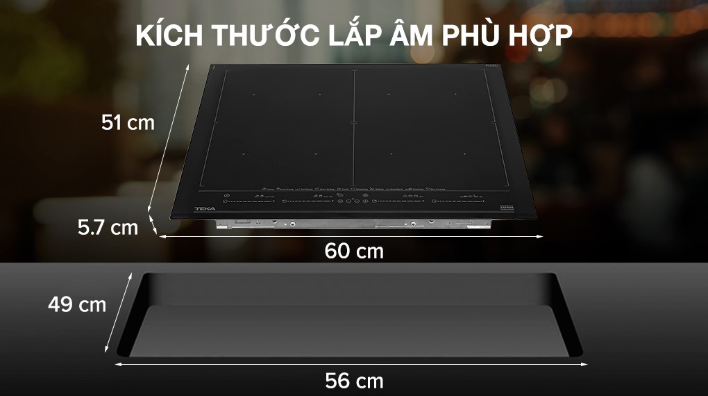 Bếp từ đa vùng nấu lắp âm Teka IZF 68700 MST BK