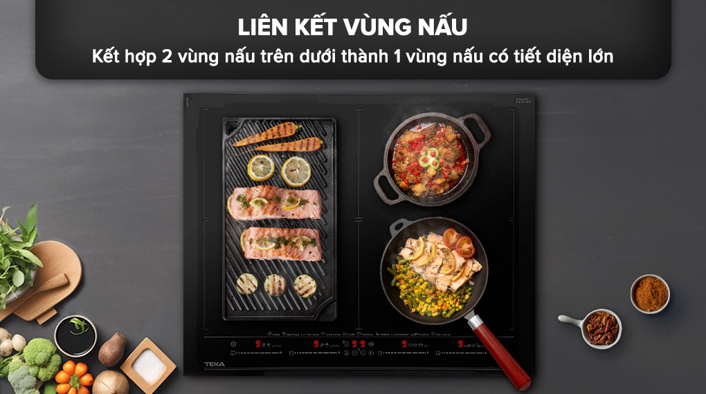 Bếp từ đa vùng nấu lắp âm Teka IZF 68700 MST BK