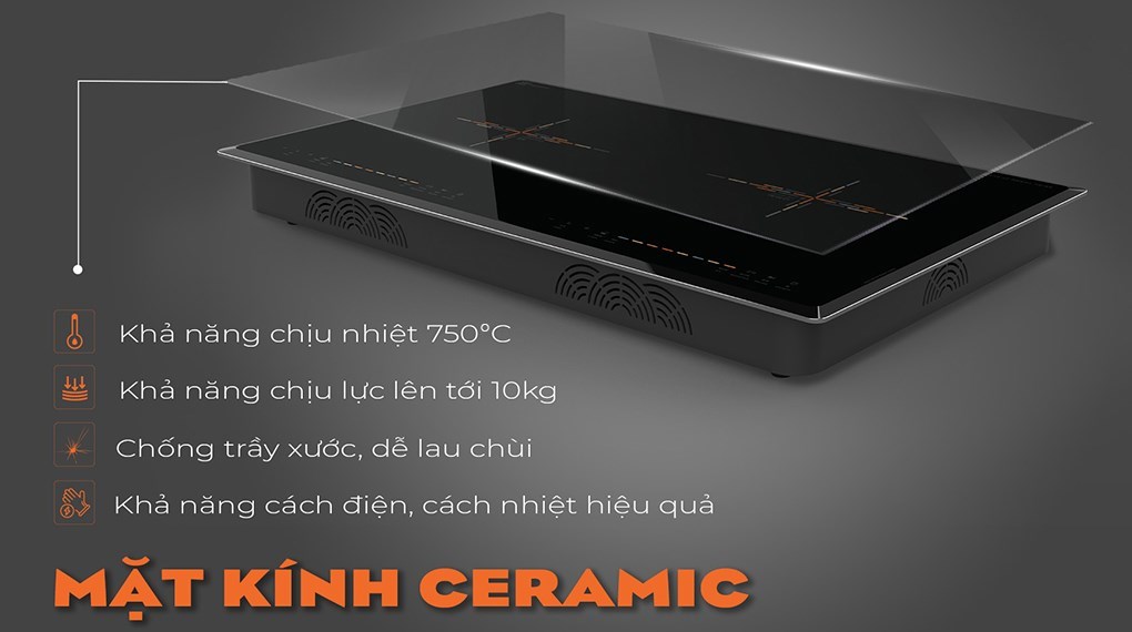 Bếp từ hồng ngoại âm Hawonkoo CEH-223-IF 3800W