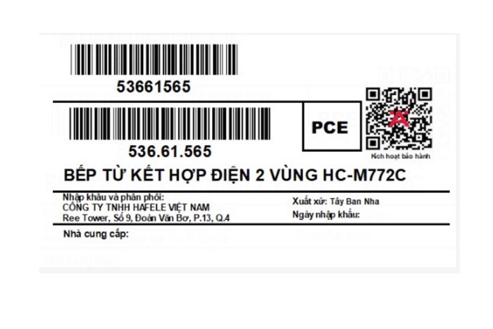 Bếp từ hồng ngoại lắp âm Hafele HC-M772C Màu Đen
