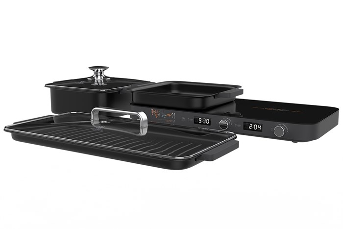 Bếp từ đôi kèm bộ nồi Hawonkoo MCEH-200-II-GR Màu Đen