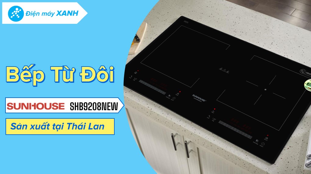 Bếp từ đôi lắp âm Sunhouse SHB9208NEW