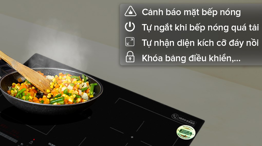 Bếp từ đôi lắp âm Sunhouse SHB9208NEW