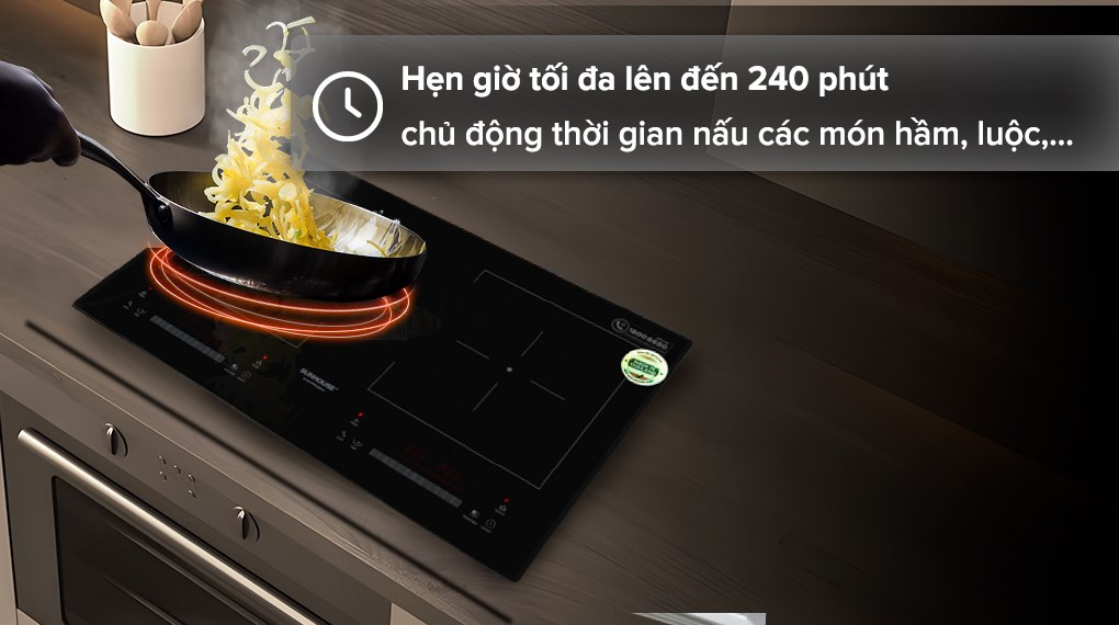 Bếp từ đôi lắp âm Sunhouse SHB9208NEW