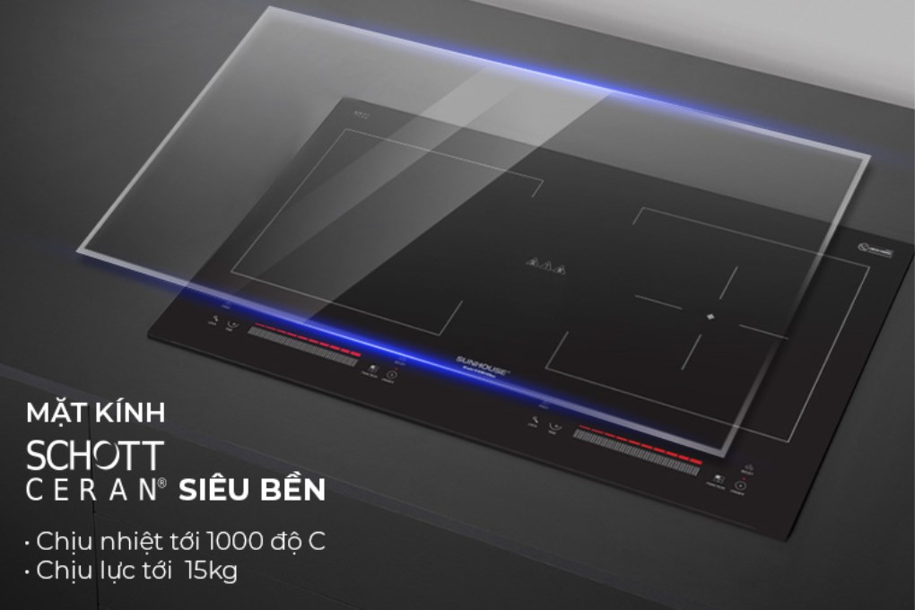 Bếp từ đôi lắp âm Sunhouse SHB9208NEW