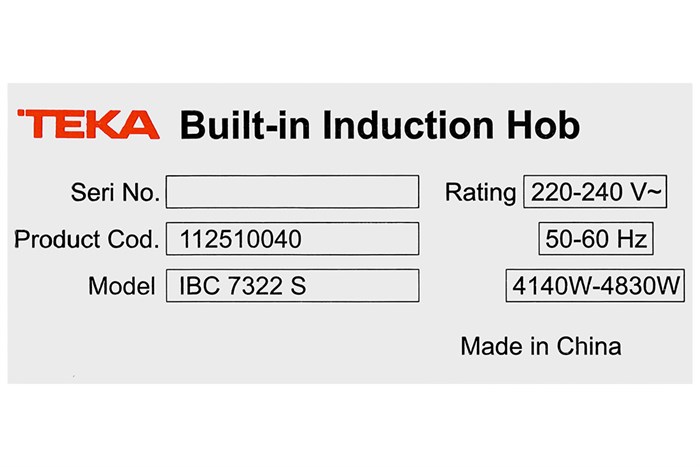 Bếp từ đôi lắp âm Teka IBC 7322 S Màu Đen