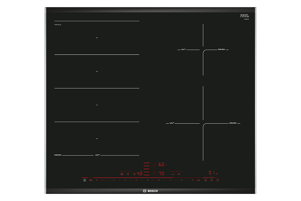 Chức năng an toàn - Bếp từ bốn vùng nấu lắp âm Bosch PXE675DC1E