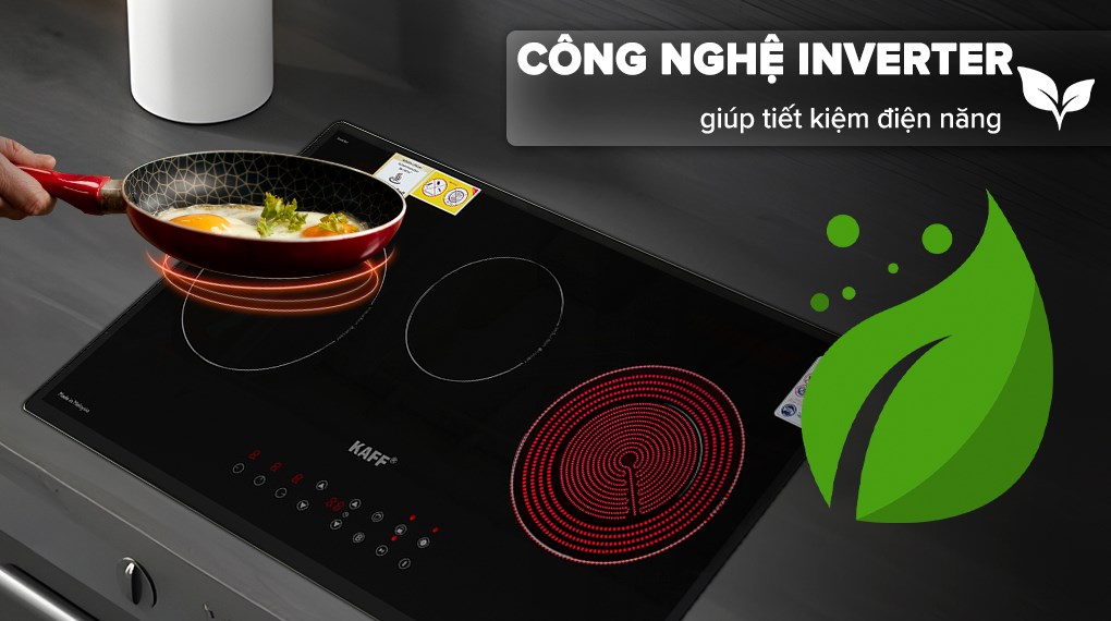 Bếp từ hồng ngoại 3 vùng nấu âm KAFF KF-IC3801 6000W