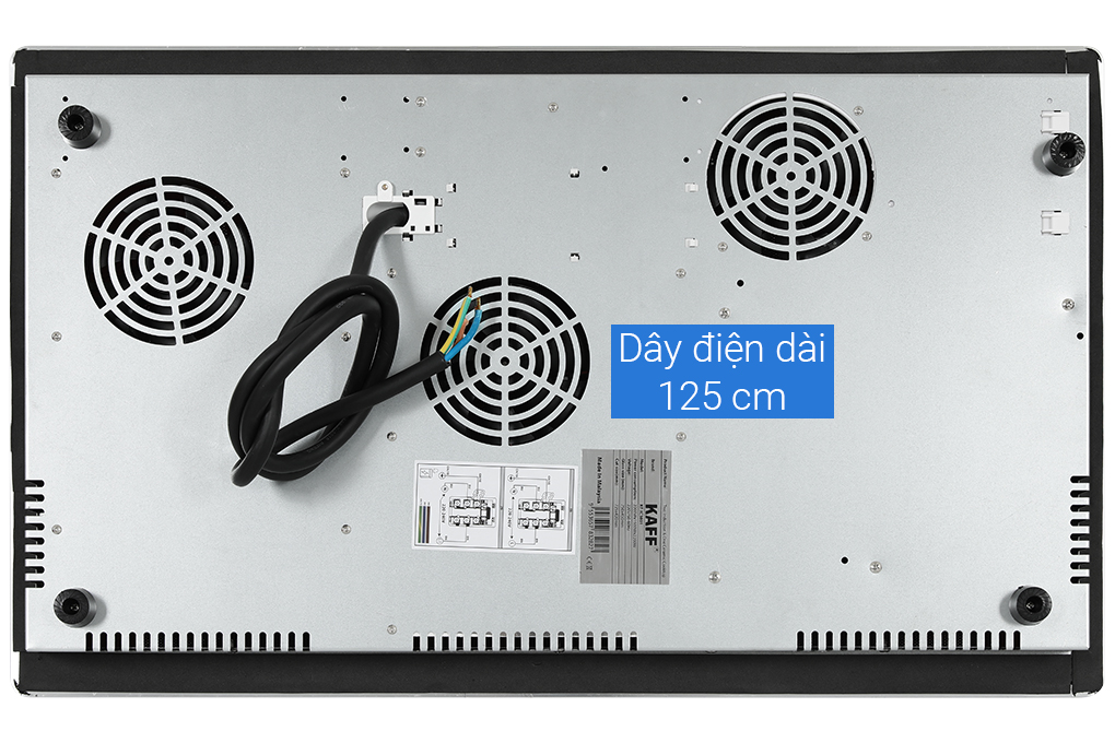 Bếp từ hồng ngoại 3 vùng nấu âm KAFF KF-IC3801 6000W Màu Đen