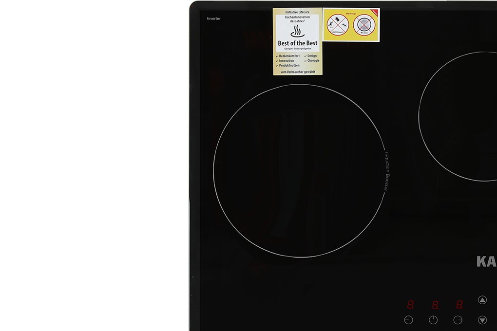 Bếp từ hồng ngoại 3 vùng nấu âm KAFF KF-IC3801 6000W Màu Đen