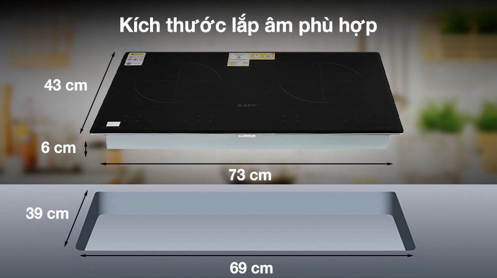 Bếp từ đôi âm KAFF KF-073II 4000W